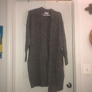 Grey old navy long cardigan sweater